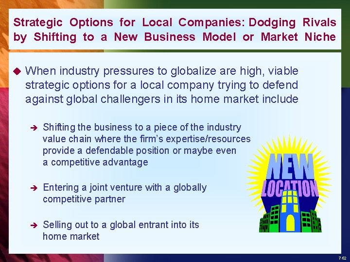 Strategic Options for Local Companies: Dodging Rivals by Shifting to a New Business Model