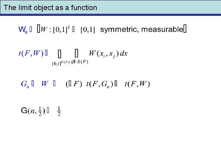The limit object as a function 