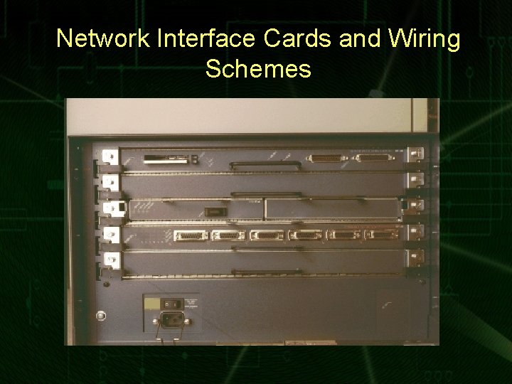 Network Interface Cards and Wiring Schemes 