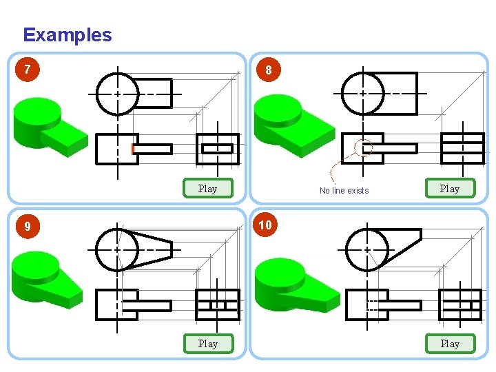 Examples 7 8 Play No line exists Play 10 9 Play 