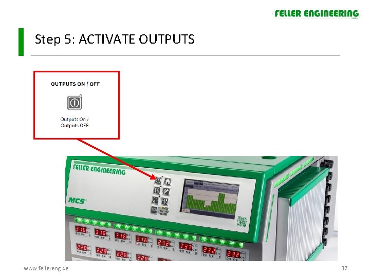 Step 5: ACTIVATE OUTPUTS www. fellereng. de 37 Step 5: ACTIVATE OUTPUTS www. fellereng. de 37