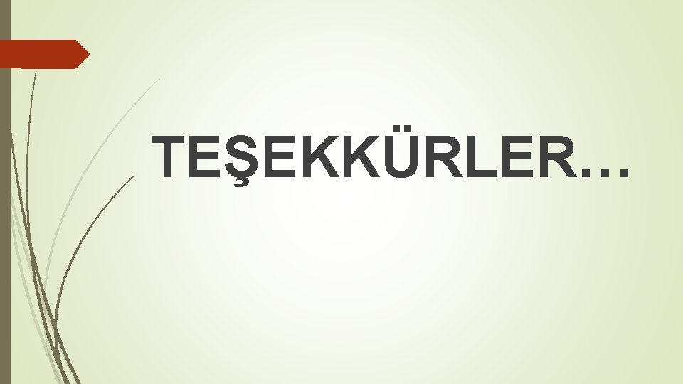 TEŞEKKÜRLER… 