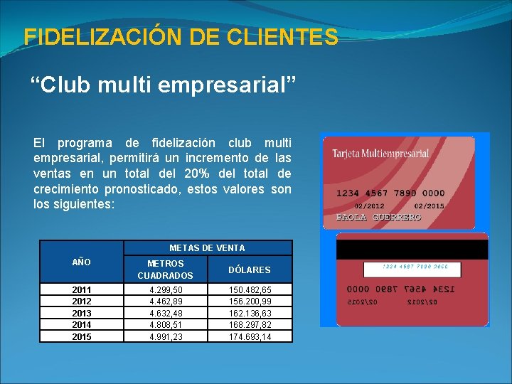 FIDELIZACIÓN DE CLIENTES “Club multi empresarial” El programa de fidelización club multi empresarial, permitirá