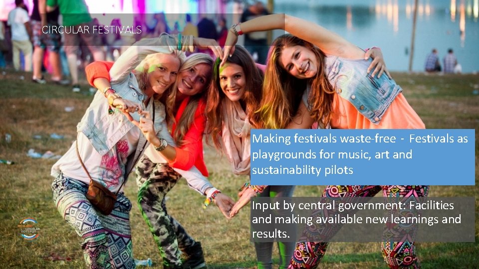 CIRCULAR FESTIVALS Making festivals waste-free - Festivals as playgrounds for music, art and sustainability