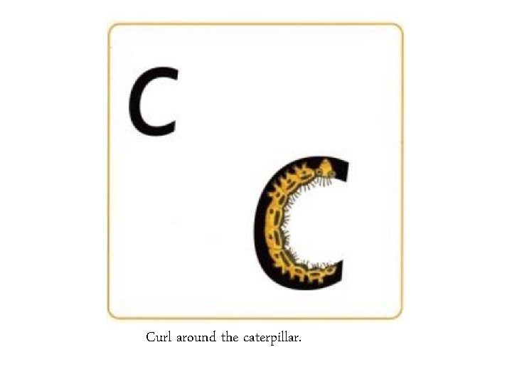 Curl around the caterpillar. 