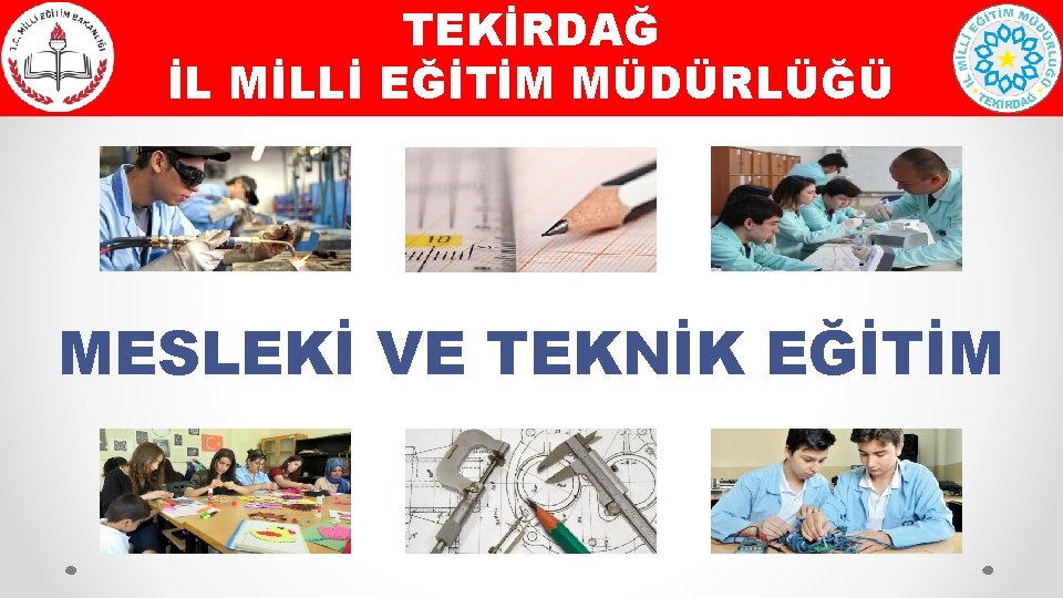 TEKİRDAĞ İL MİLLİ EĞİTİM MÜDÜRLÜĞÜ MESLEKİ VE TEKNİK EĞİTİM 