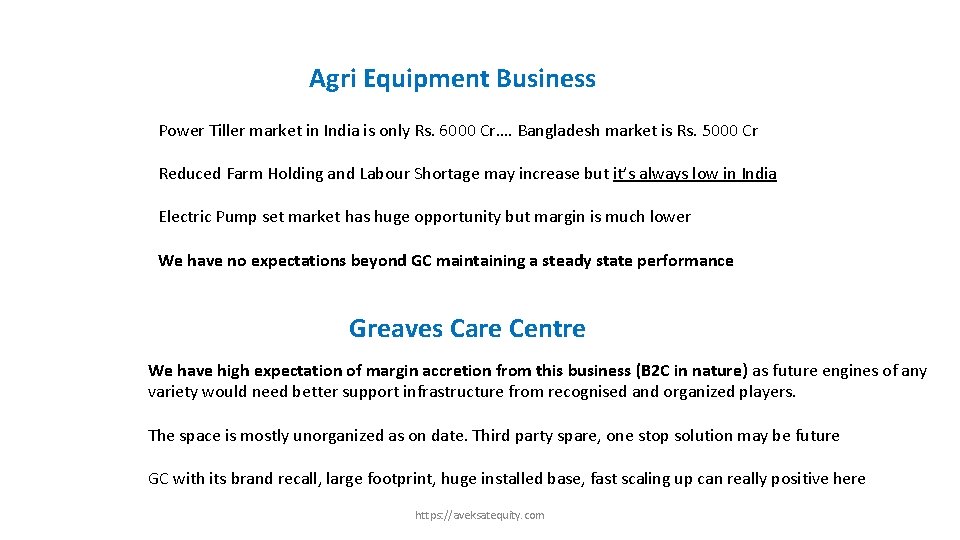 Agri Equipment Business Power Tiller market in India is only Rs. 6000 Cr…. Bangladesh