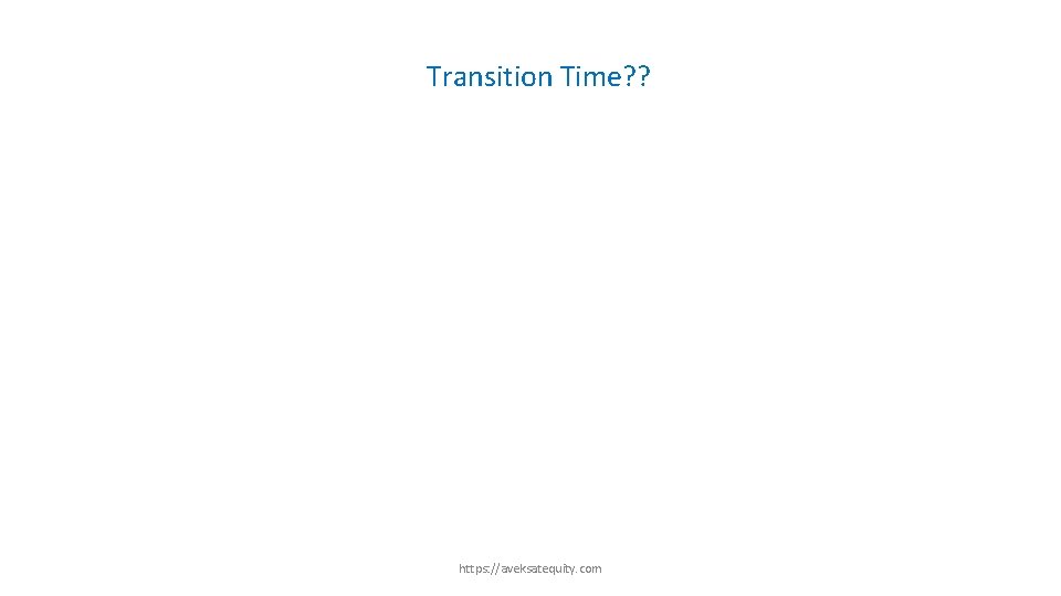 Transition Time? ? https: //aveksatequity. com 