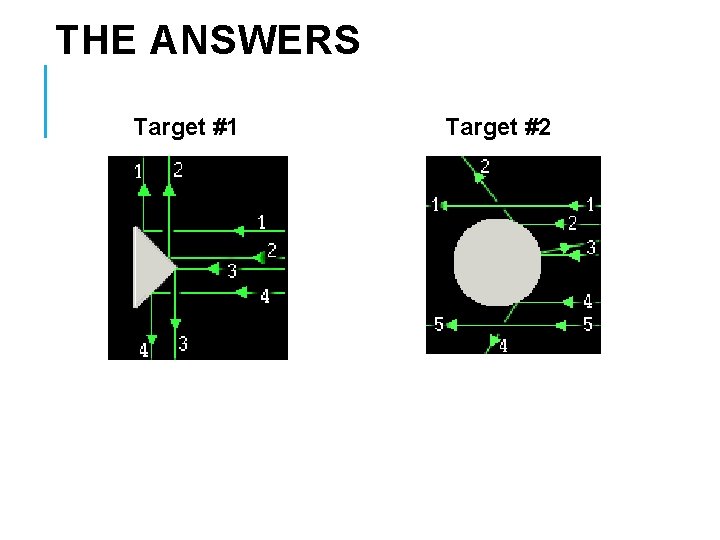 THE ANSWERS Target #1 Target #2 