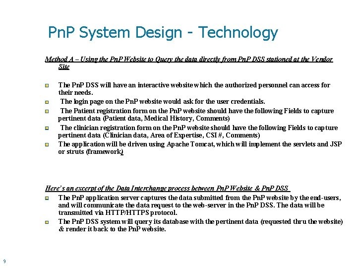 Pn. P System Design - Technology Method A – Using the Pn. P Website