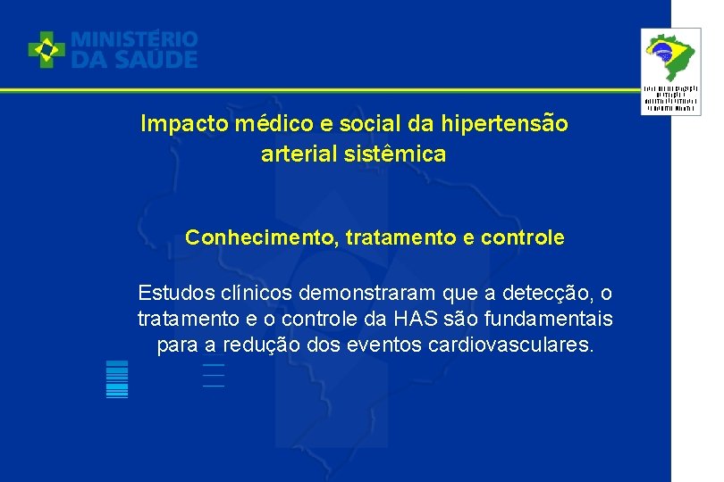 Impacto médico e social da hipertensão arterial sistêmica Conhecimento, tratamento e controle Estudos clínicos