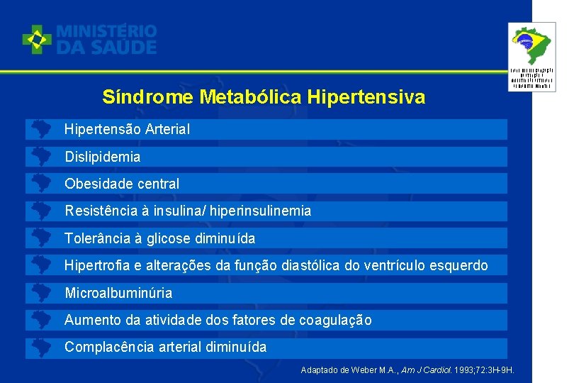 Síndrome Metabólica Hipertensiva PLANO DE REORGANIZAÇÃO DA ATENÇÃO À HIPERTENSÃO ARTERIAL E AO DIABETES