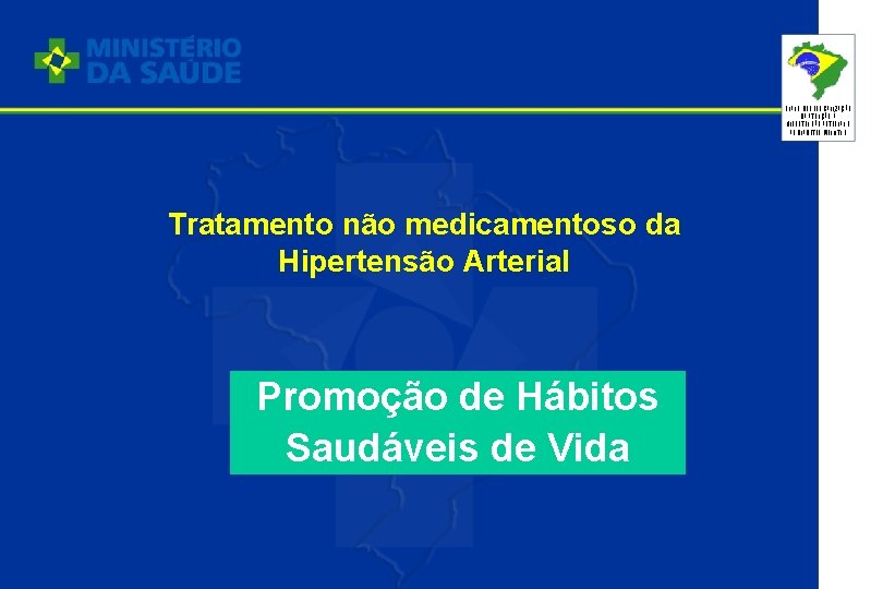 PLANO DE REORGANIZAÇÃO DA ATENÇÃO À HIPERTENSÃO ARTERIAL E AO DIABETES MELLITUS Tratamento não