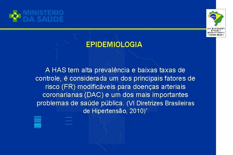 PLANO DE REORGANIZAÇÃO DA ATENÇÃO À HIPERTENSÃO ARTERIAL E AO DIABETES MELLITUS EPIDEMIOLOGIA A