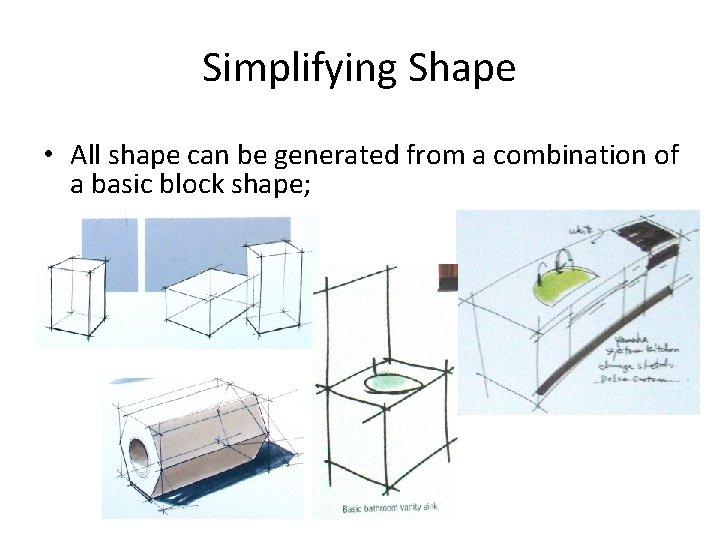 Simplifying Shape • All shape can be generated from a combination of a basic