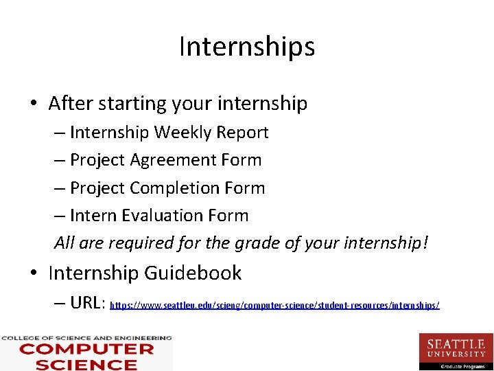 Internships • After starting your internship – Internship Weekly Report – Project Agreement Form Internships • After starting your internship – Internship Weekly Report – Project Agreement Form