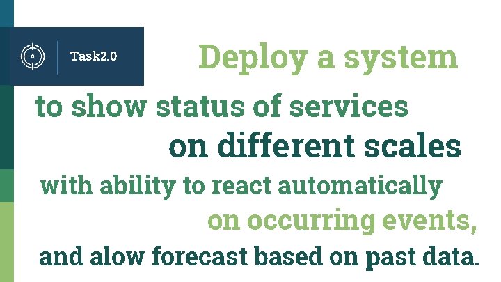 Task 2. 0 Deploy a system to show status of services on different scales