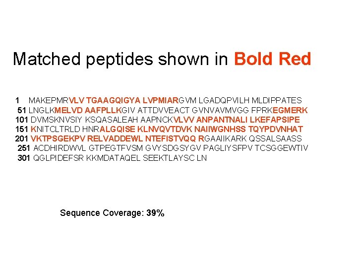 Matched peptides shown in Bold Red 1 MAKEPMRVLV TGAAGQIGYA LVPMIARGVM LGADQPVILH MLDIPPATES 51 LNGLKMELVD