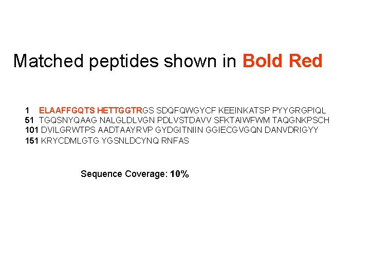 Matched peptides shown in Bold Red 1 ELAAFFGQTS HETTGGTRGS SDQFQWGYCF KEEINKATSP PYYGRGPIQL 51 TGQSNYQAAG