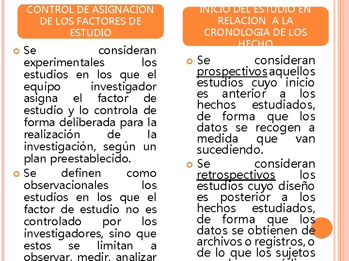 INICIO DEL ESTUDIO EN RELACION A LA CRONOLOGIA DE LOS HECHO CONTROL DE ASIGNACION