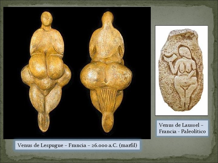 Venus de Laussel – Francia - Paleolítico Venus de Lespugue – Francia – 26.