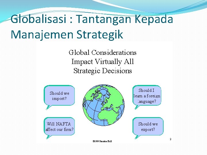 Globalisasi : Tantangan Kepada Manajemen Strategik 