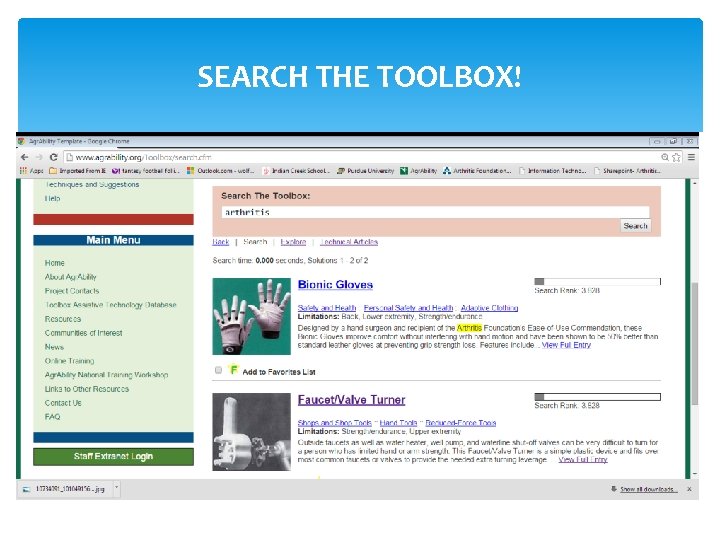 SEARCH THE TOOLBOX! 