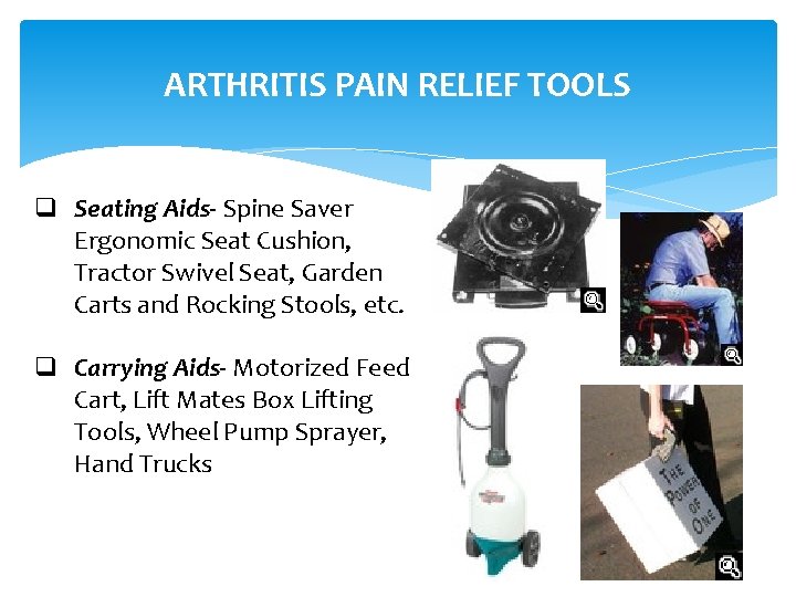 ARTHRITIS PAIN RELIEF TOOLS q Seating Aids- Spine Saver Ergonomic Seat Cushion, Tractor Swivel