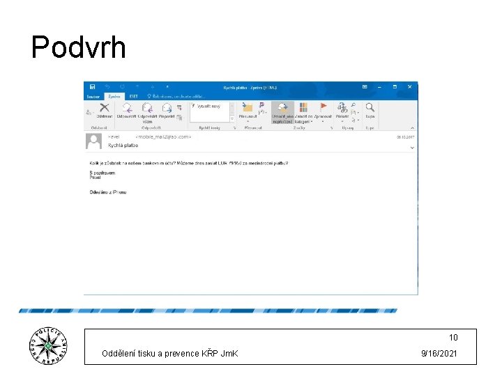 Podvrh 10 Oddělení tisku a prevence KŘP Jm. K 9/16/2021 