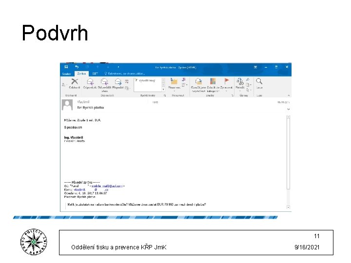 Podvrh 11 Oddělení tisku a prevence KŘP Jm. K 9/16/2021 