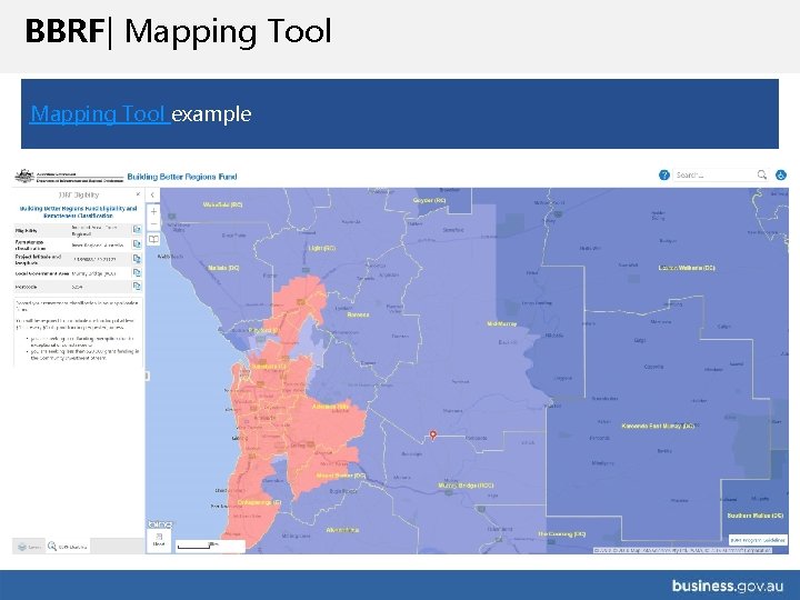 BBRF| Mapping Tool example 