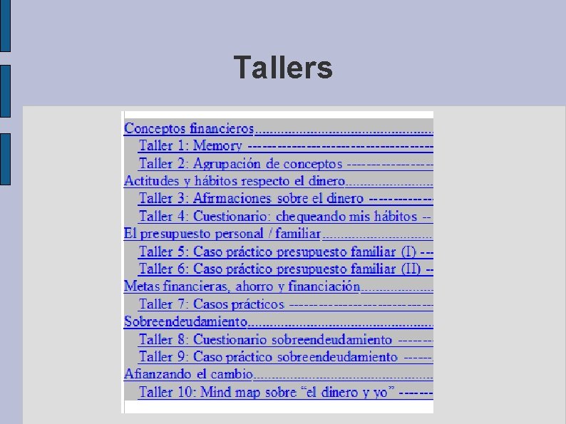 Tallers 