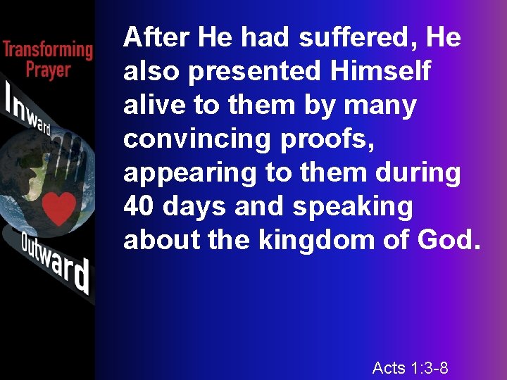 After He had suffered, He also presented Himself alive to them by many convincing