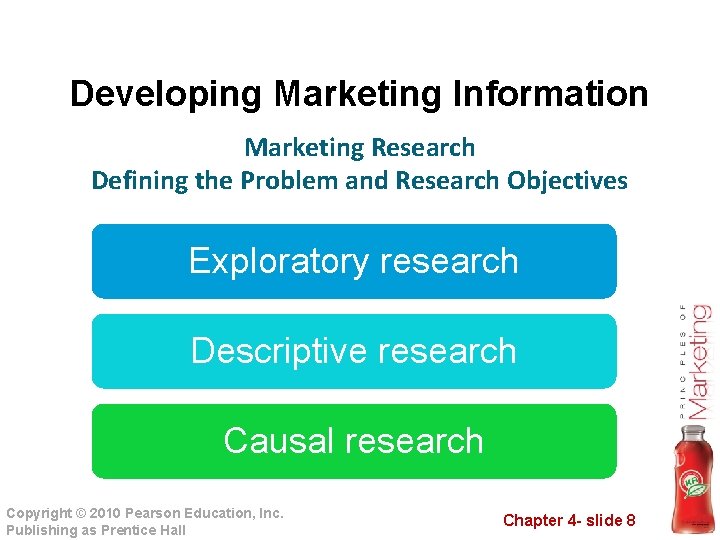 Developing Marketing Information Marketing Research Defining the Problem and Research Objectives Exploratory research Descriptive