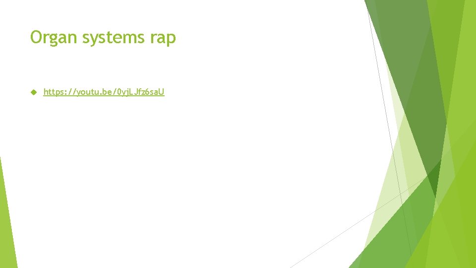 Organ systems rap https: //youtu. be/0 yj. LJfz 6 sa. U 