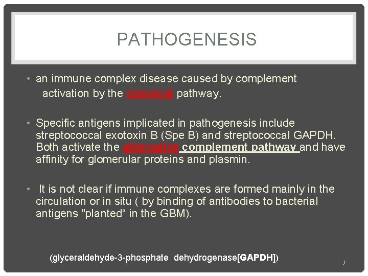 PATHOGENESIS • an immune complex disease caused by complement activation by the classical pathway.