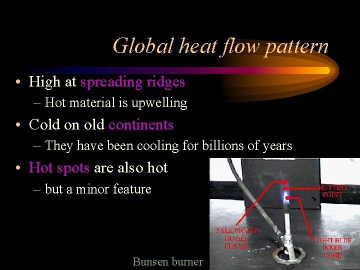 Global heat flow pattern • High at spreading ridges – Hot material is upwelling