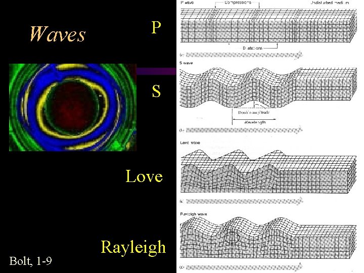 Waves P S Love Bolt, 1 -9 Rayleigh 