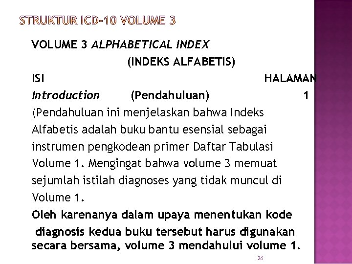 VOLUME 3 ALPHABETICAL INDEX (INDEKS ALFABETIS) ISI HALAMAN Introduction (Pendahuluan) 1 (Pendahuluan ini menjelaskan