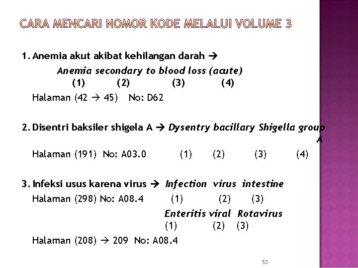 1. Anemia akut akibat kehilangan darah Anemia secondary to blood loss (acute) (1) (2)