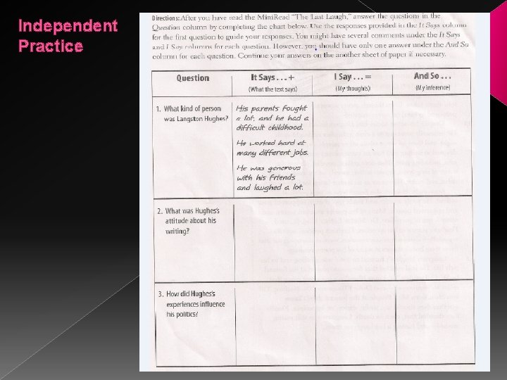 Independent Practice 