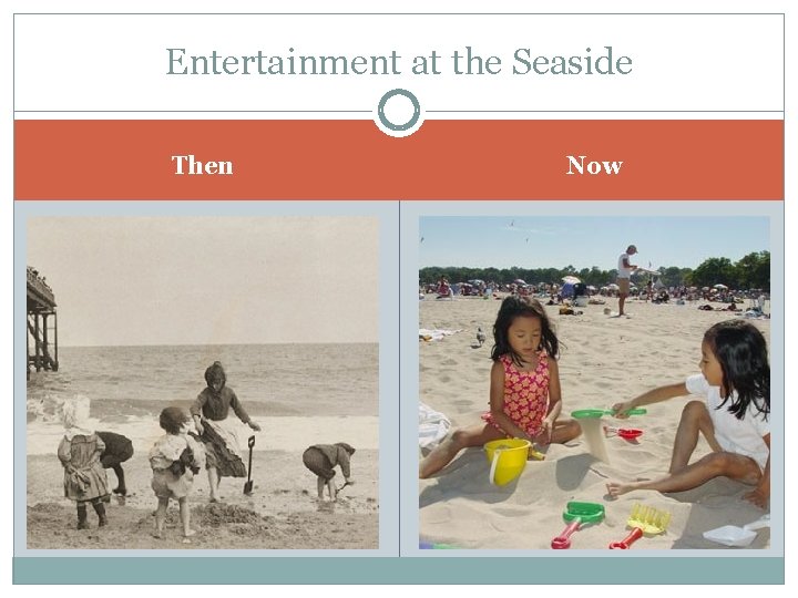 Entertainment at the Seaside Then Now Entertainment at the Seaside Then Now