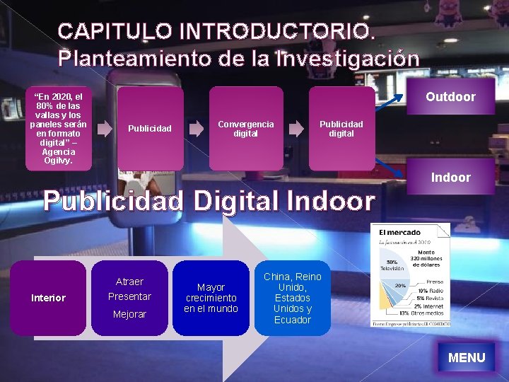 CAPITULO INTRODUCTORIO. Planteamiento de la Investigación “En 2020, el 80% de las vallas y