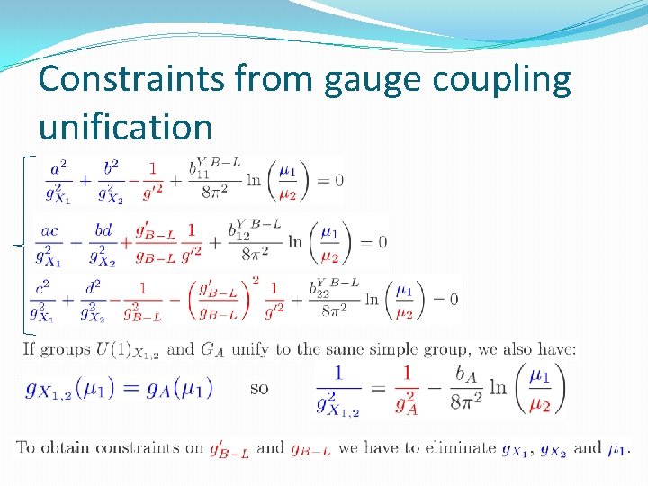 Constraints from gauge coupling unification 