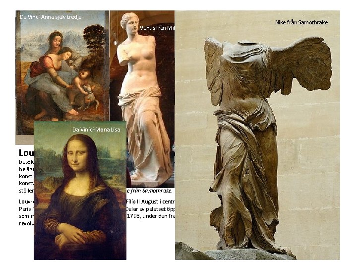 Da Vinci-Anna själv tredje Venus från Milo Da Vinici-Mona Lisa Louvren är det största
