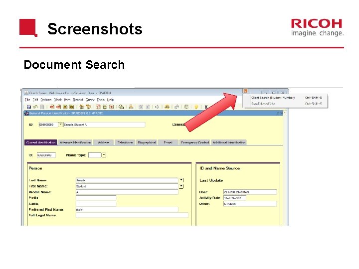 Screenshots Document Search 