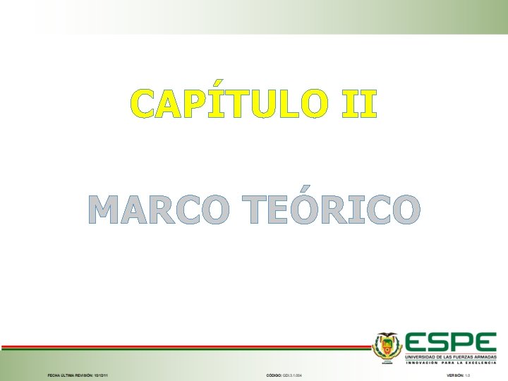 CAPÍTULO II MARCO TEÓRICO 