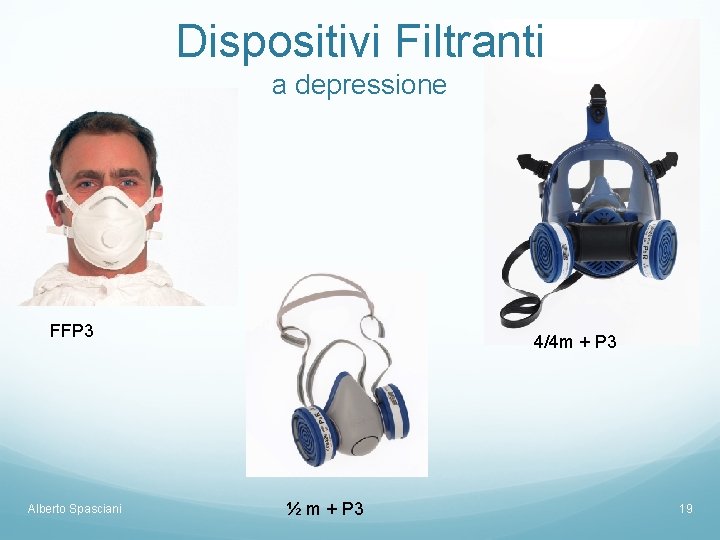 Dispositivi Filtranti a depressione FFP 3 Alberto Spasciani 4/4 m + P 3 ½