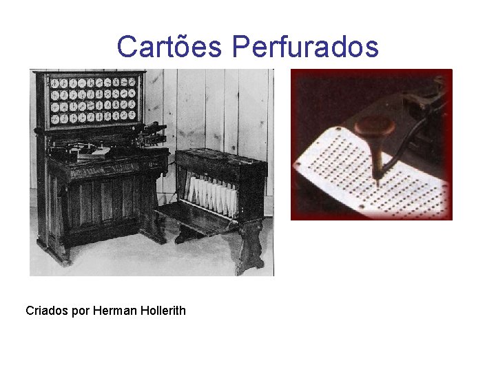 Cartões Perfurados Criados por Herman Hollerith 