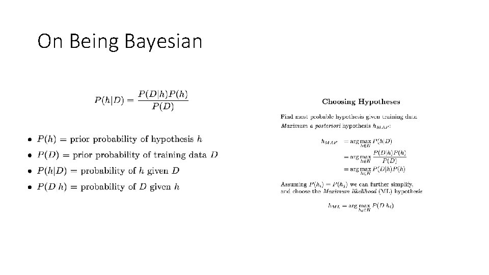 On Being Bayesian 
